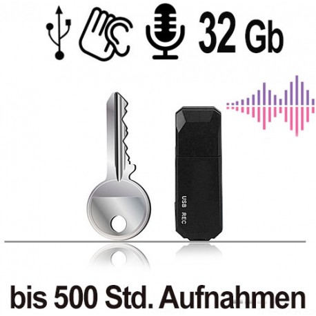 USB-Audiorecorder, 32 Gb. Ausgezeichnete Sprachqualität, HD-Aufnahme.