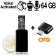 Micro USB-Voice-Recorder, 64GB bis 752 Std., Voice-Activated, OTG