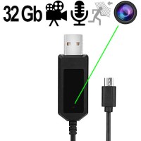 HD SpyCam im Handy-Ladekabel, 32 GB